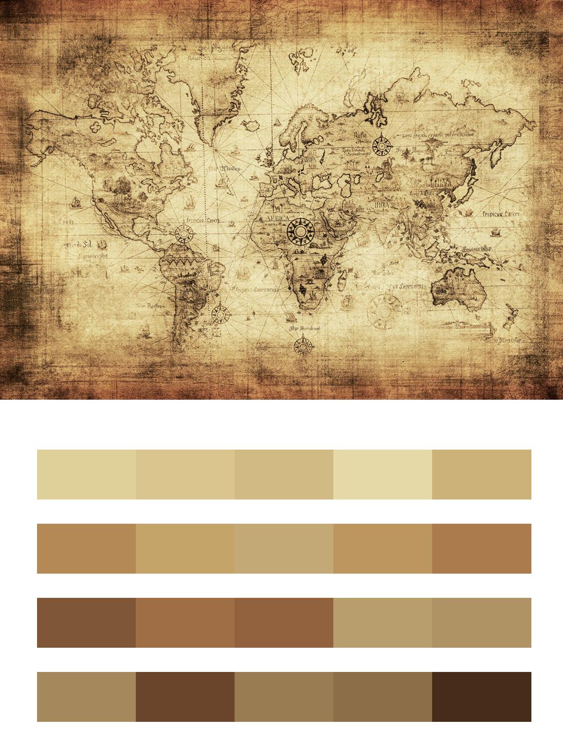 Карта материков цвета
